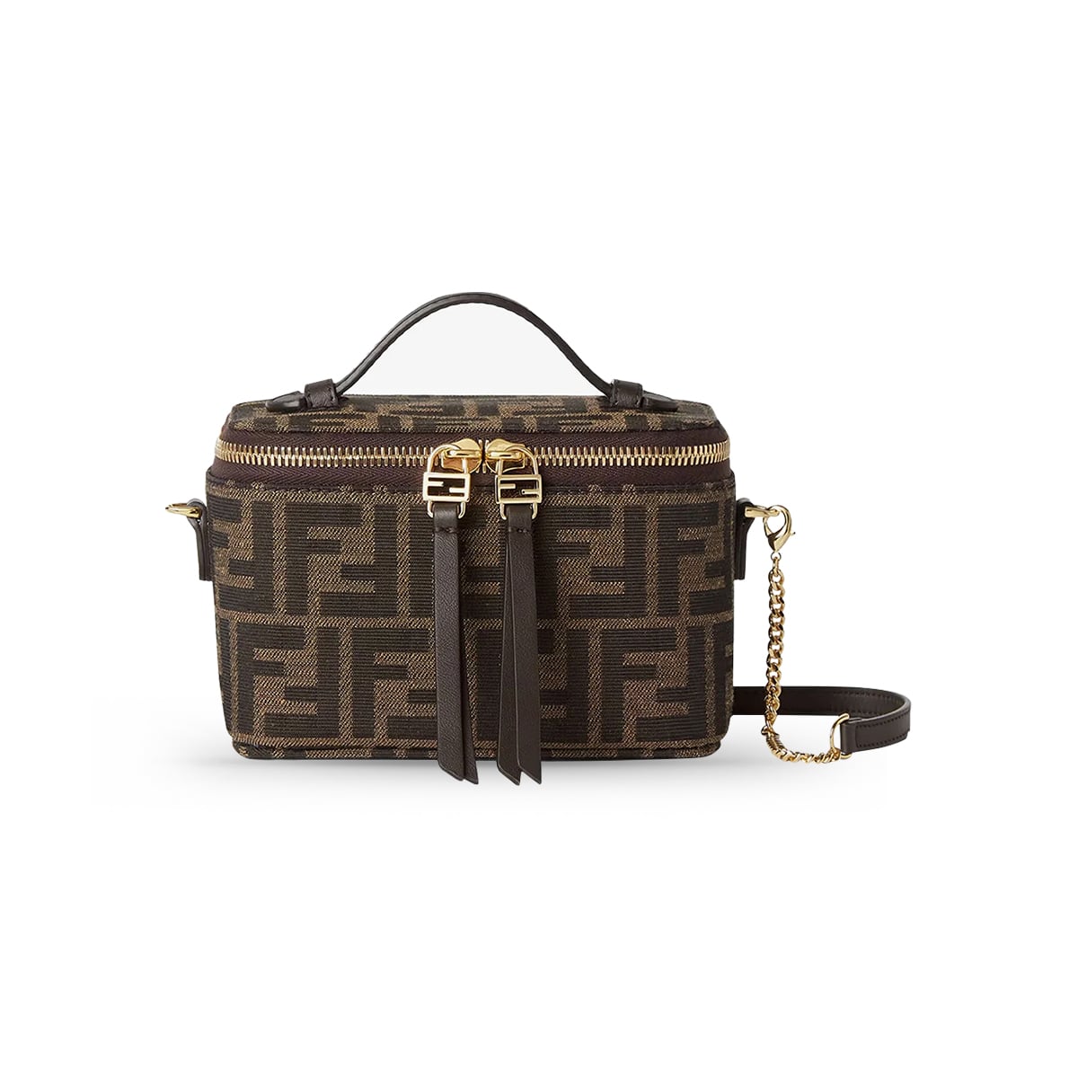 Vanity Bag Fabric Brown-Fendi