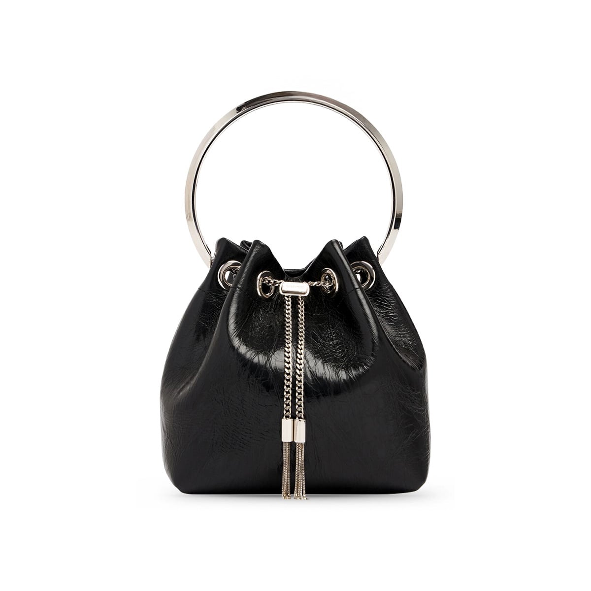 Bon Bon Bucket Leather Black/Silver-Jimmy Choo