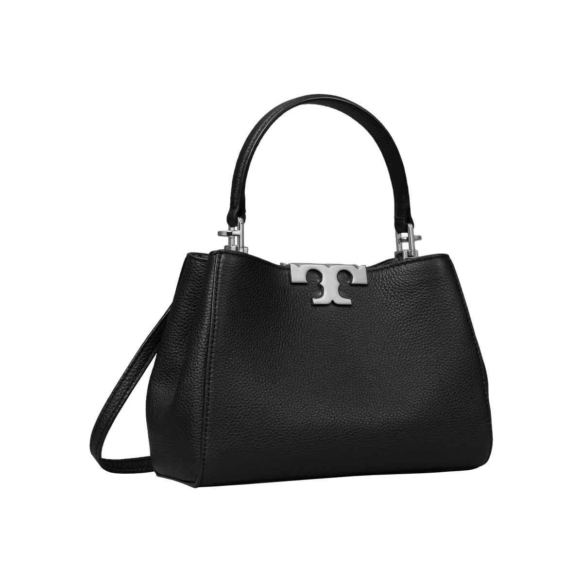 Eleanor Pebble Mini Satchel Leather Black