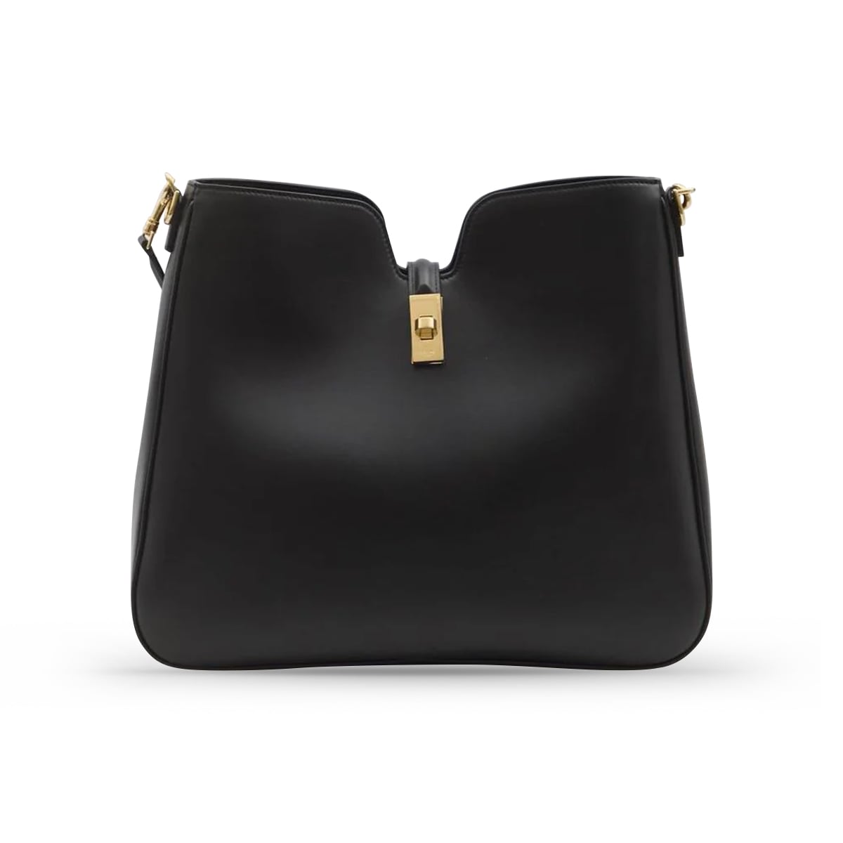 Medium Camille 16 Shoulder Bag Calfskin Leather Black GHW-Celine