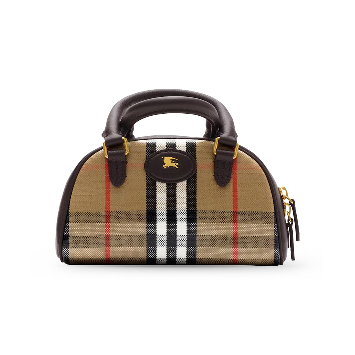 Mini Highlands Bowling Bag Sand Beige-Burberry