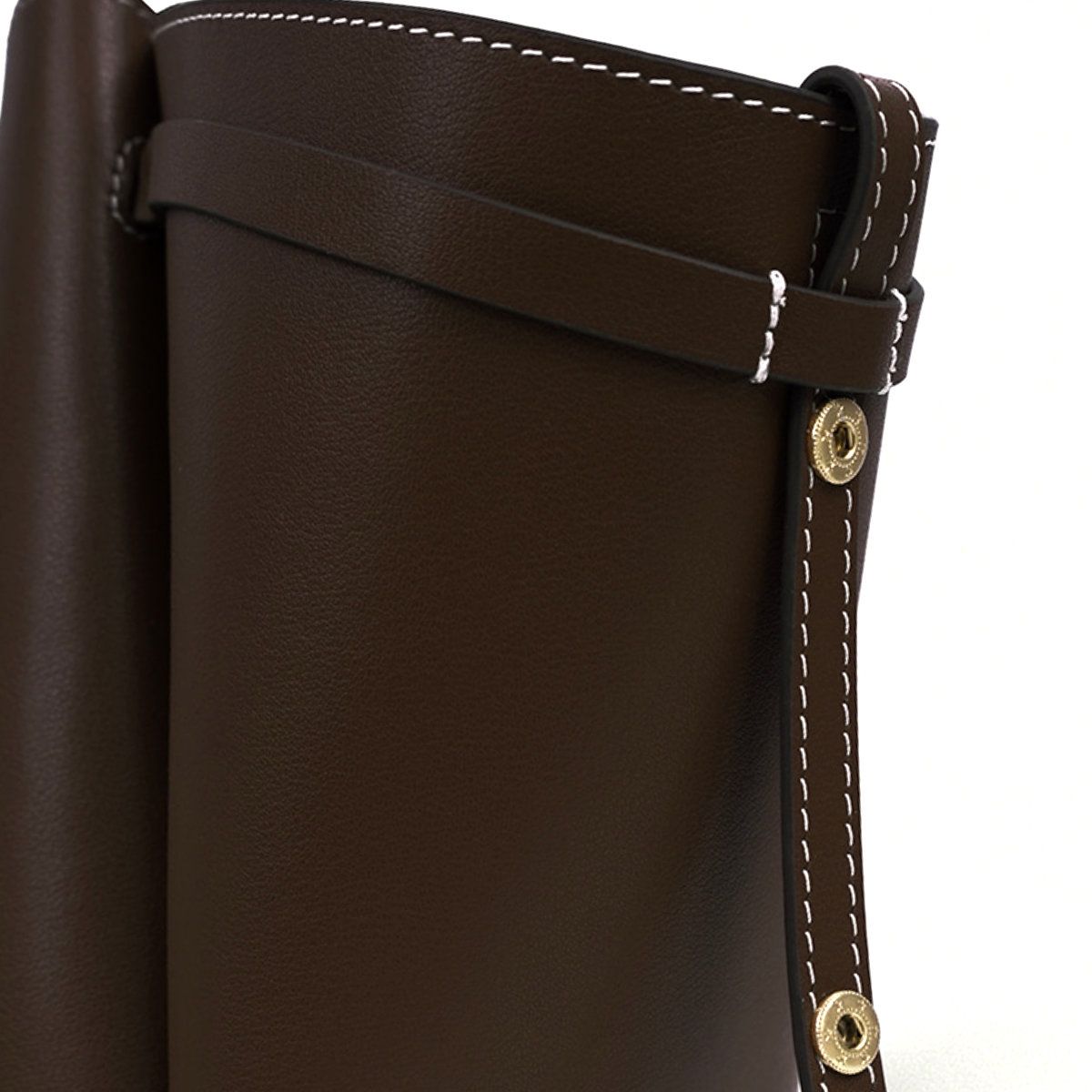 Folnua Mini Anthos Shoulder Bag Leather Cocoa Stitch Original
