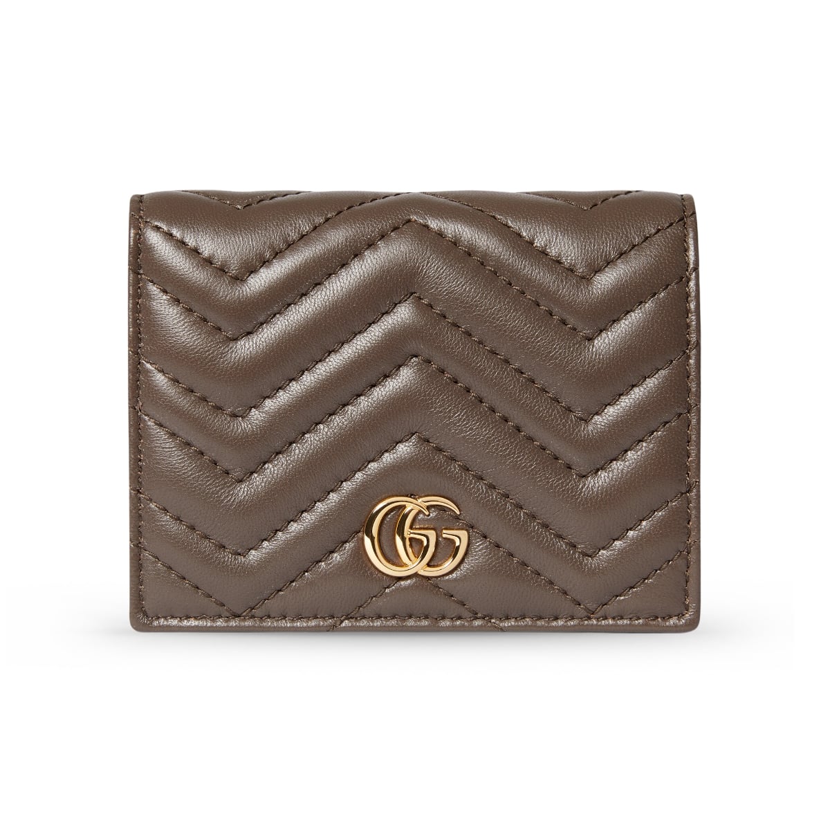 GG Marmont Small Wallet Dark Taupe GHW-Gucci