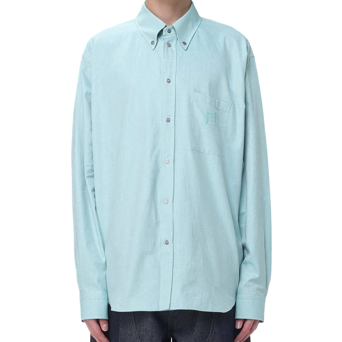 Oxford Cotton Long Sleeves Shirt Jade