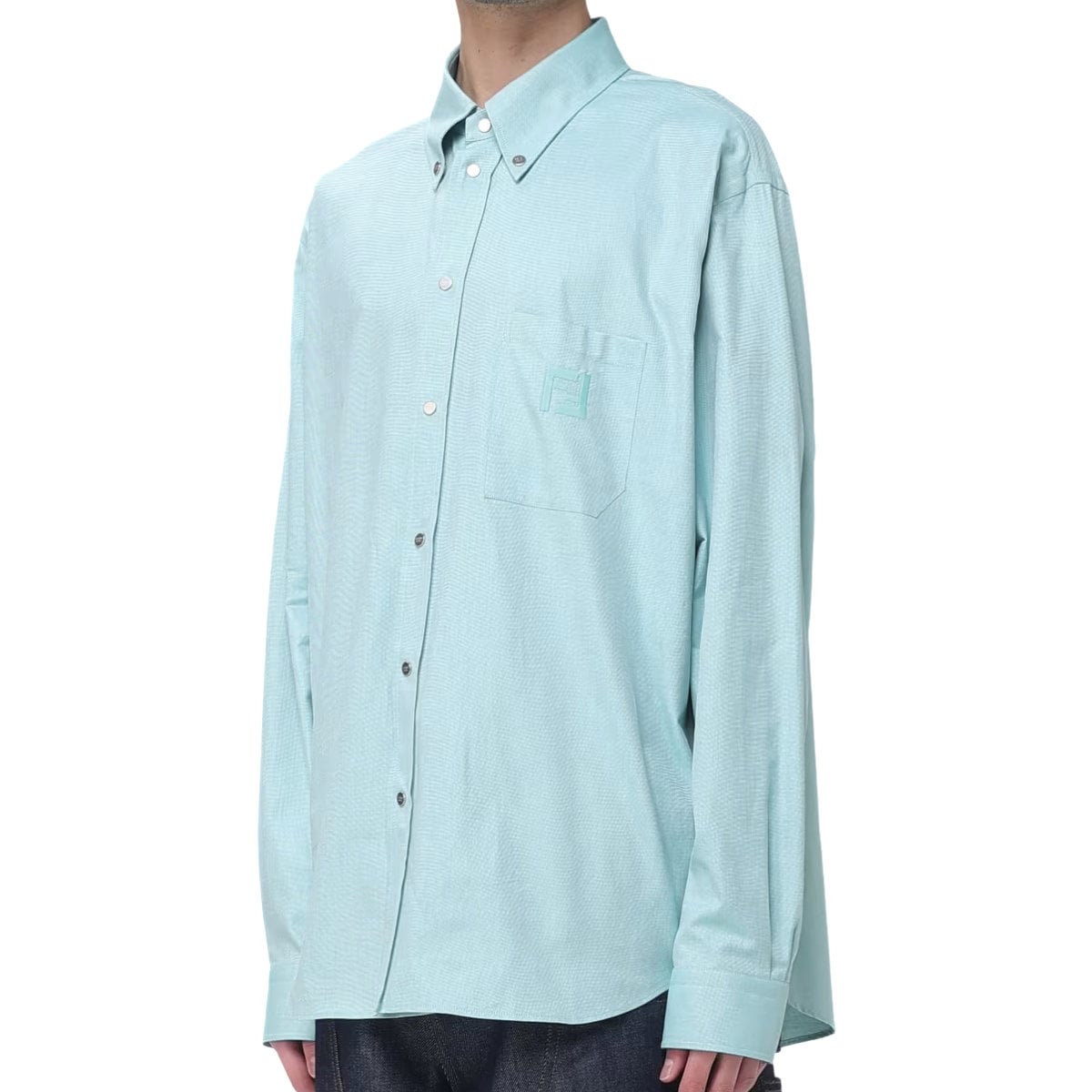 Oxford Cotton Long Sleeves Shirt Jade