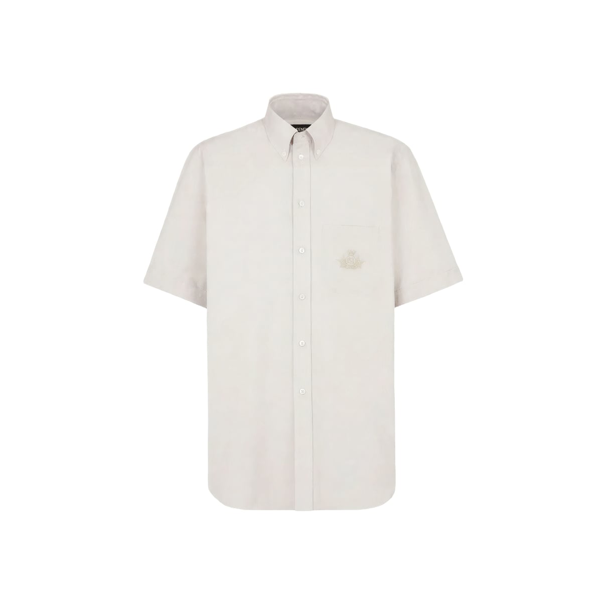 Oxford Short Sleeves Shirt Light Beige-Fendi