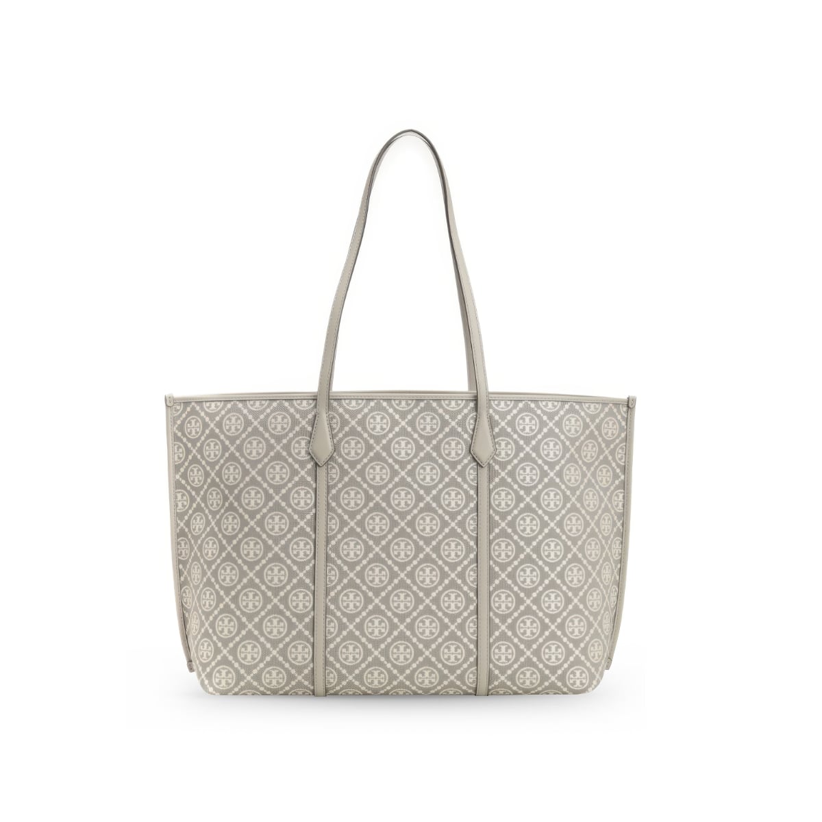 Perry T Monogram Tote Bag Light Grey-Tory Burch