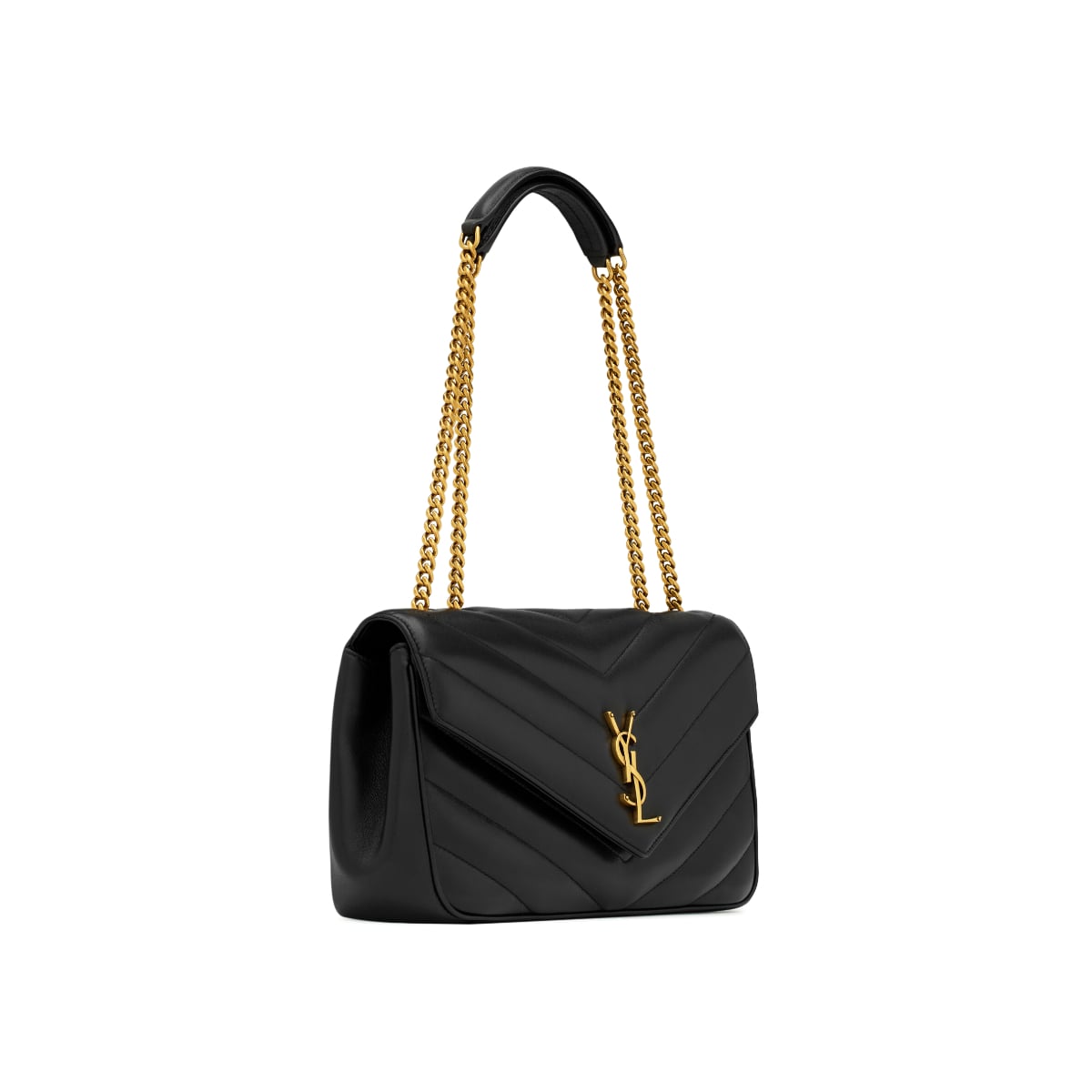 Loulou Medium Matelassé Lambskin Black BHW