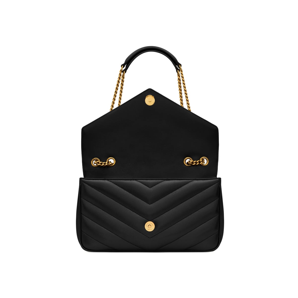 Loulou Medium Matelassé Lambskin Black BHW