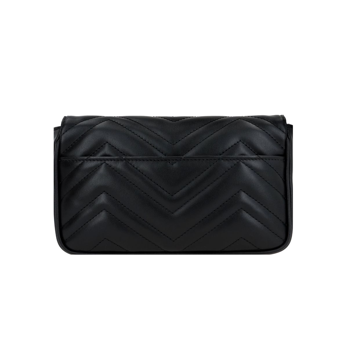 GG Marmont Mini Shoulder Bag Leather Black GHW