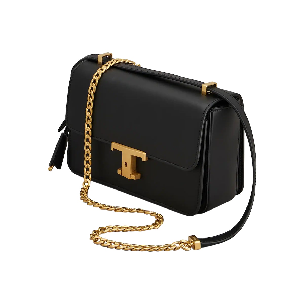 T Timeless Mini Flap Bag in Leather Black