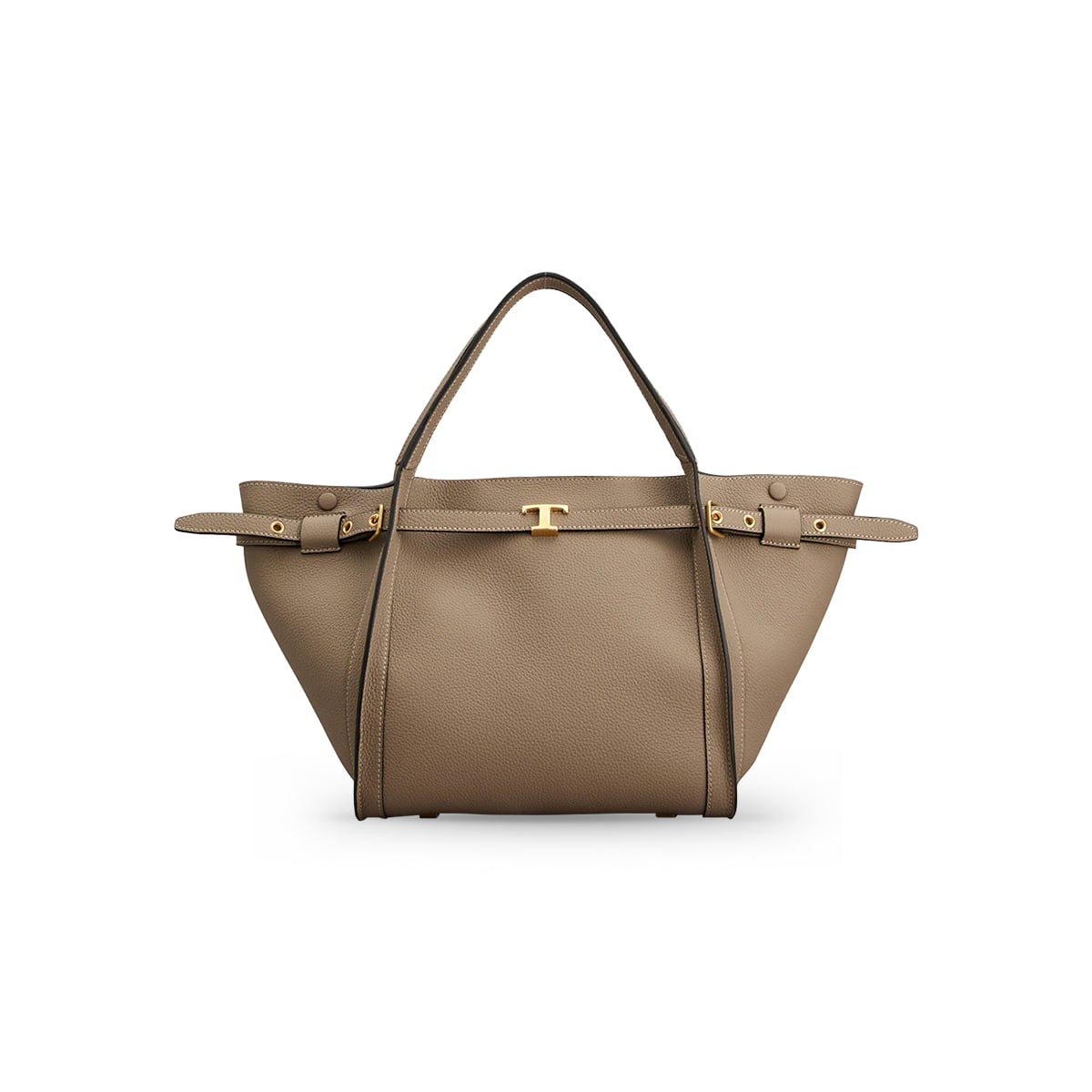 T Timeless Small Shopping Bag Calfskin Leather Beige-Tod's