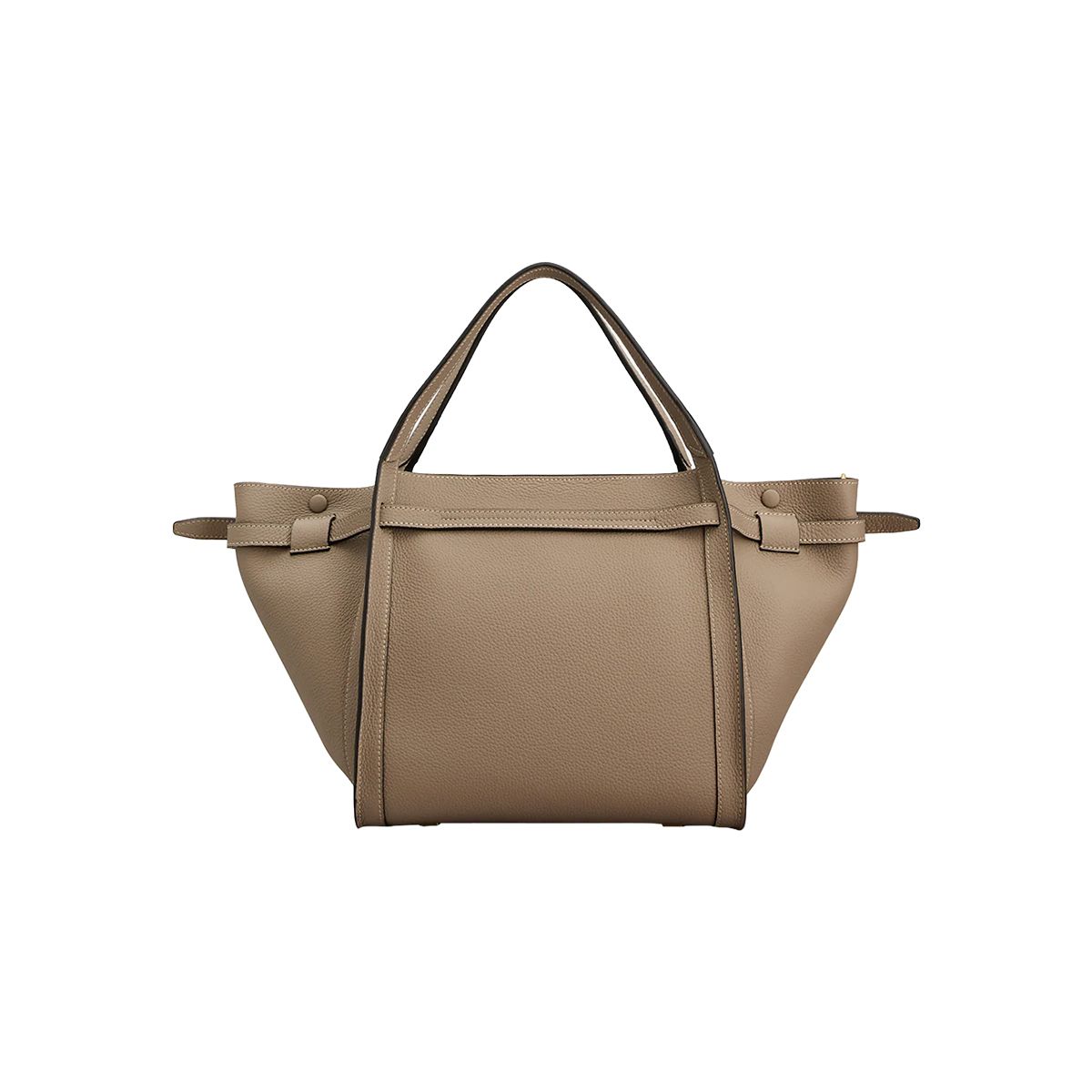 T Timeless Small Shopping Bag Calfskin Leather Beige