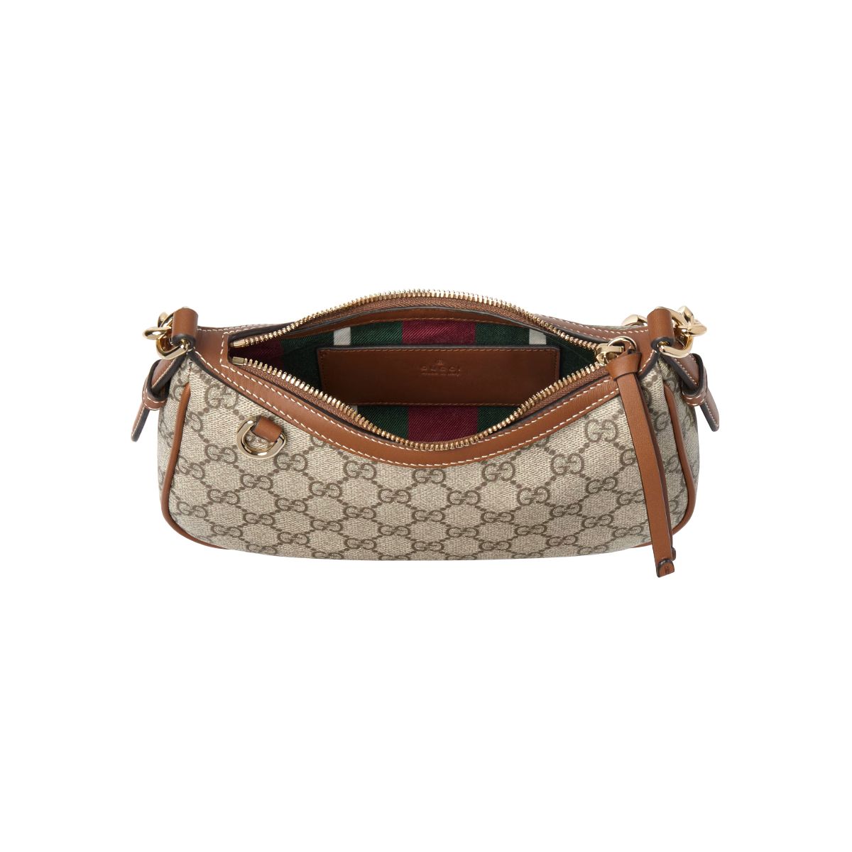 GG Emblem Small Shoulder Bag Beige and Brown LGHW