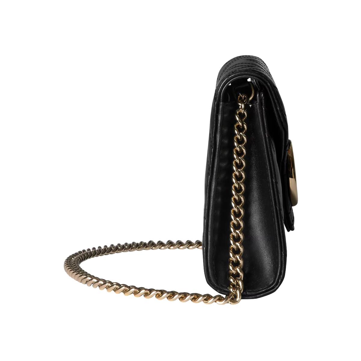 GG Marmont Matelassé Wallet On Chain Black LGHW