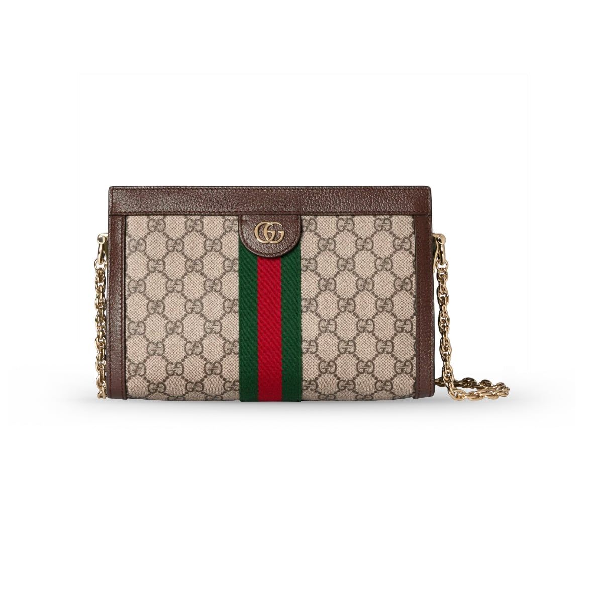 GG Ophidia Medium Shoulder Bag Beige/Dark Brown LGHW-Gucci