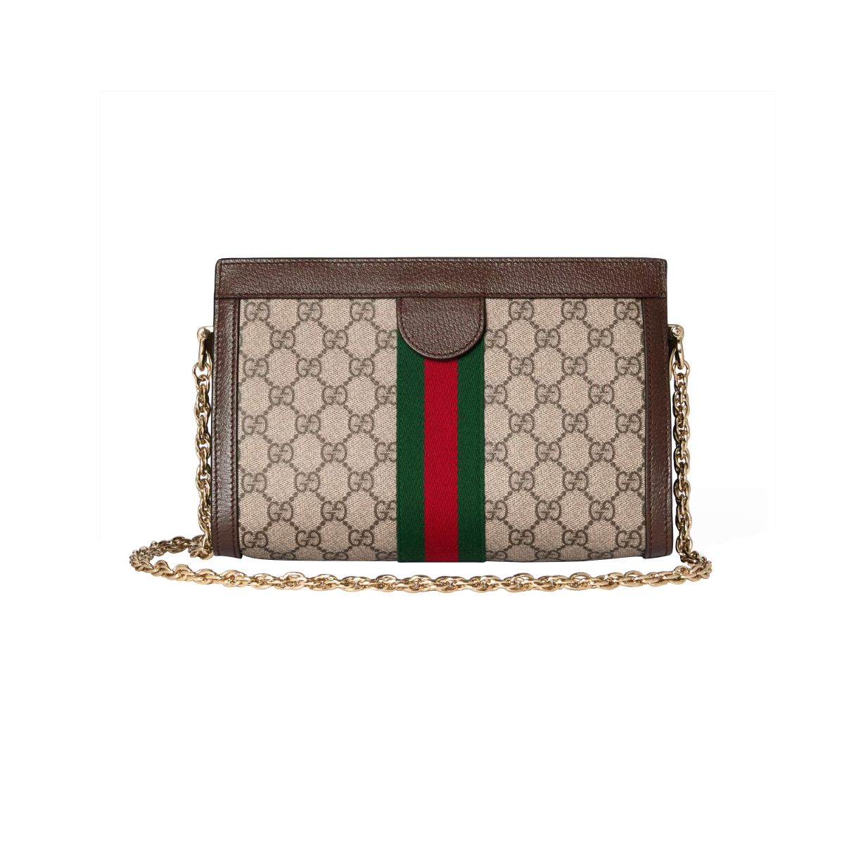 GG Ophidia Medium Shoulder Bag Beige/Dark Brown LGHW