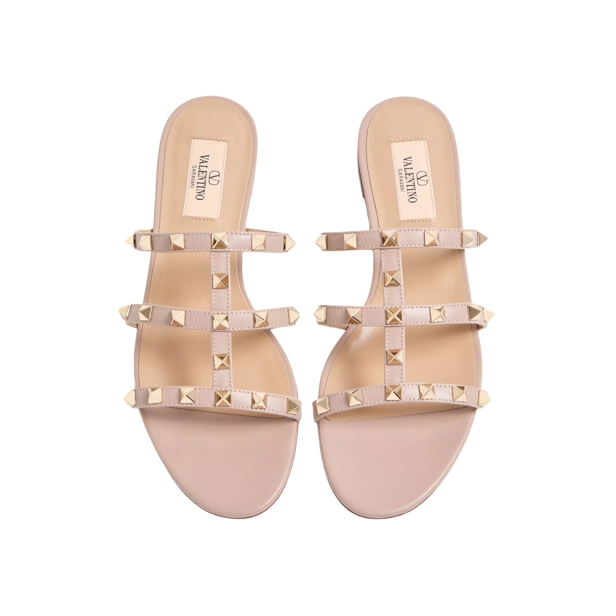 Rockstud Flat Slide Sandal Poudre