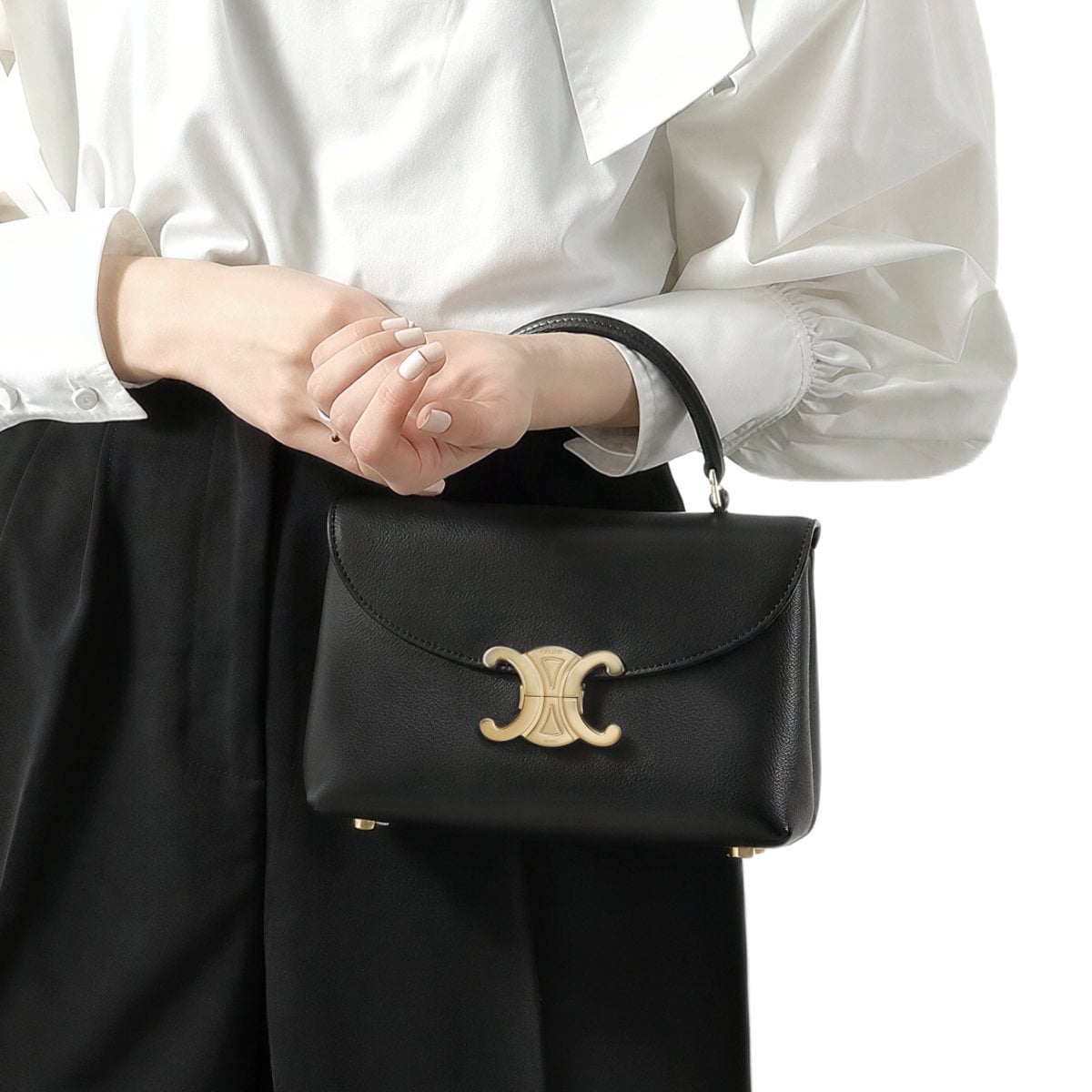 Teen Nino Bag Calfskin Leather Black GHW