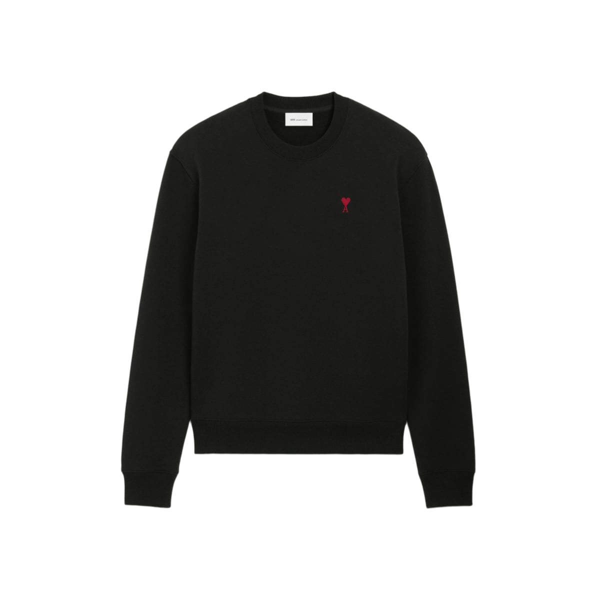 Ami De Coeur Black Cotton Sweatshirt Black-Ami Paris