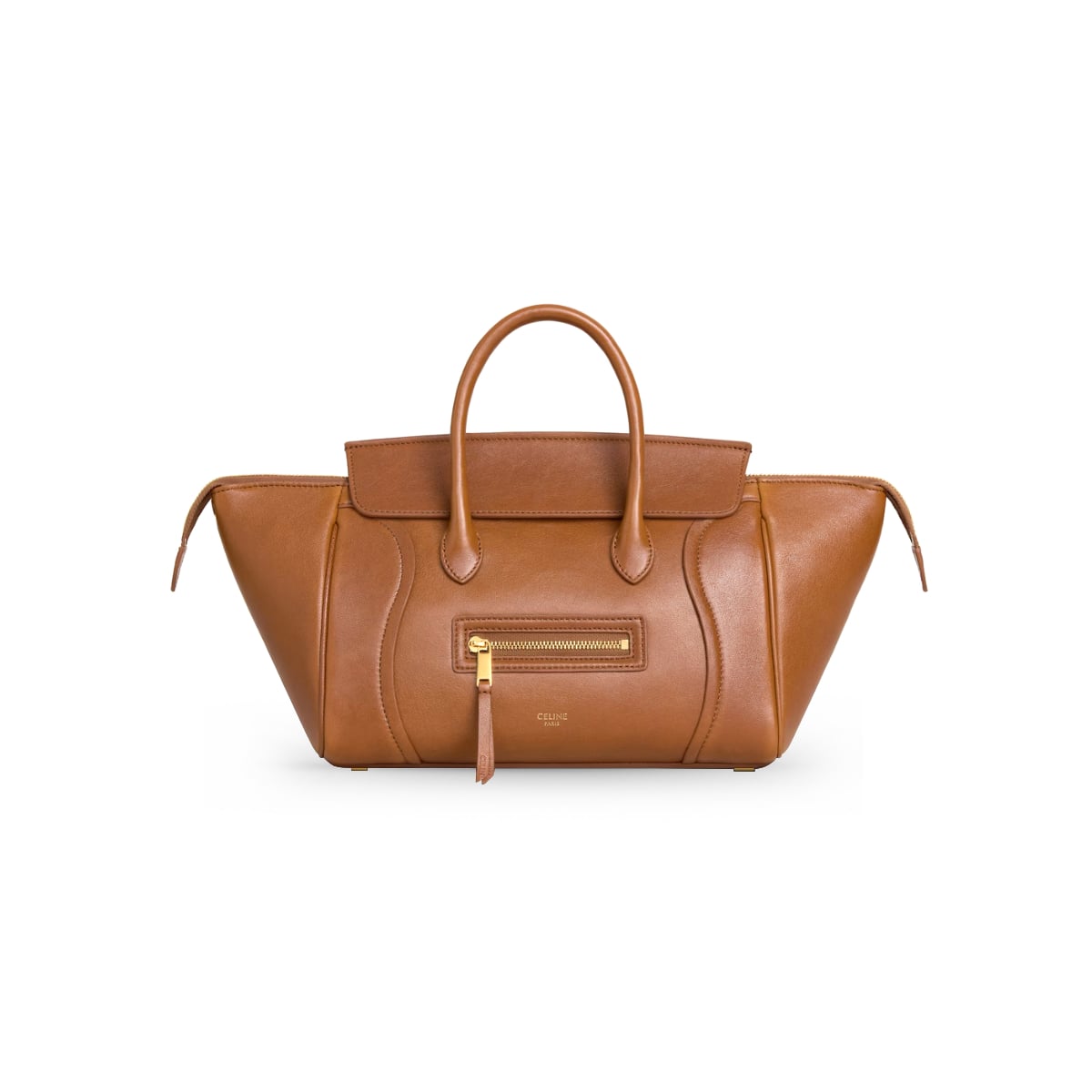 Little Luggage Supple Shiny Lambskin Soft Tan GHW-Celine