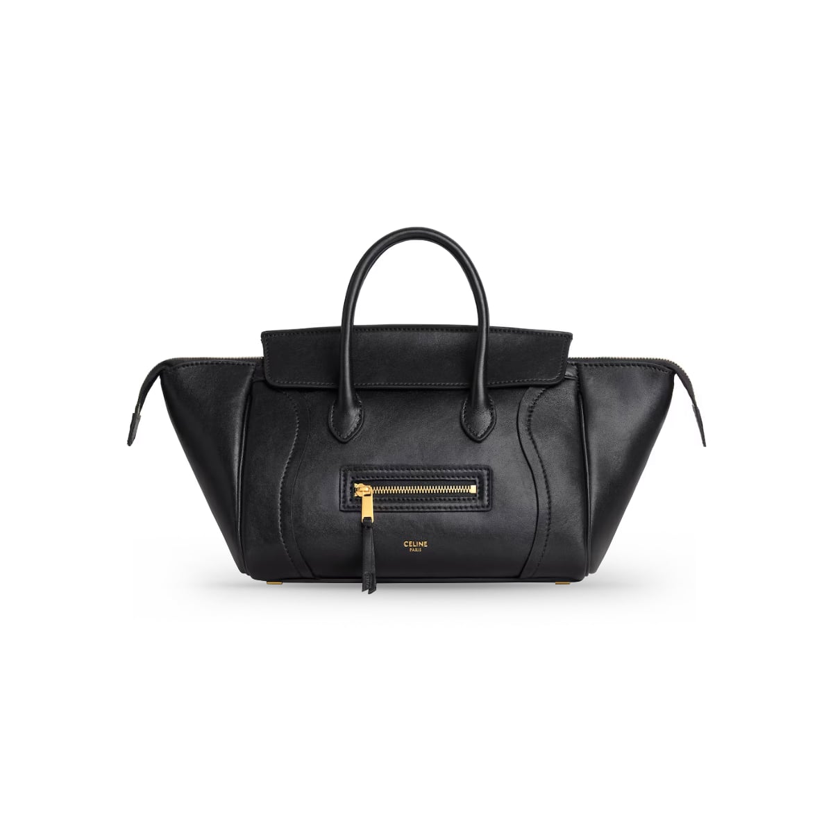 Little Luggage Supple Shiny Lambskin Soft Black GHW-Celine
