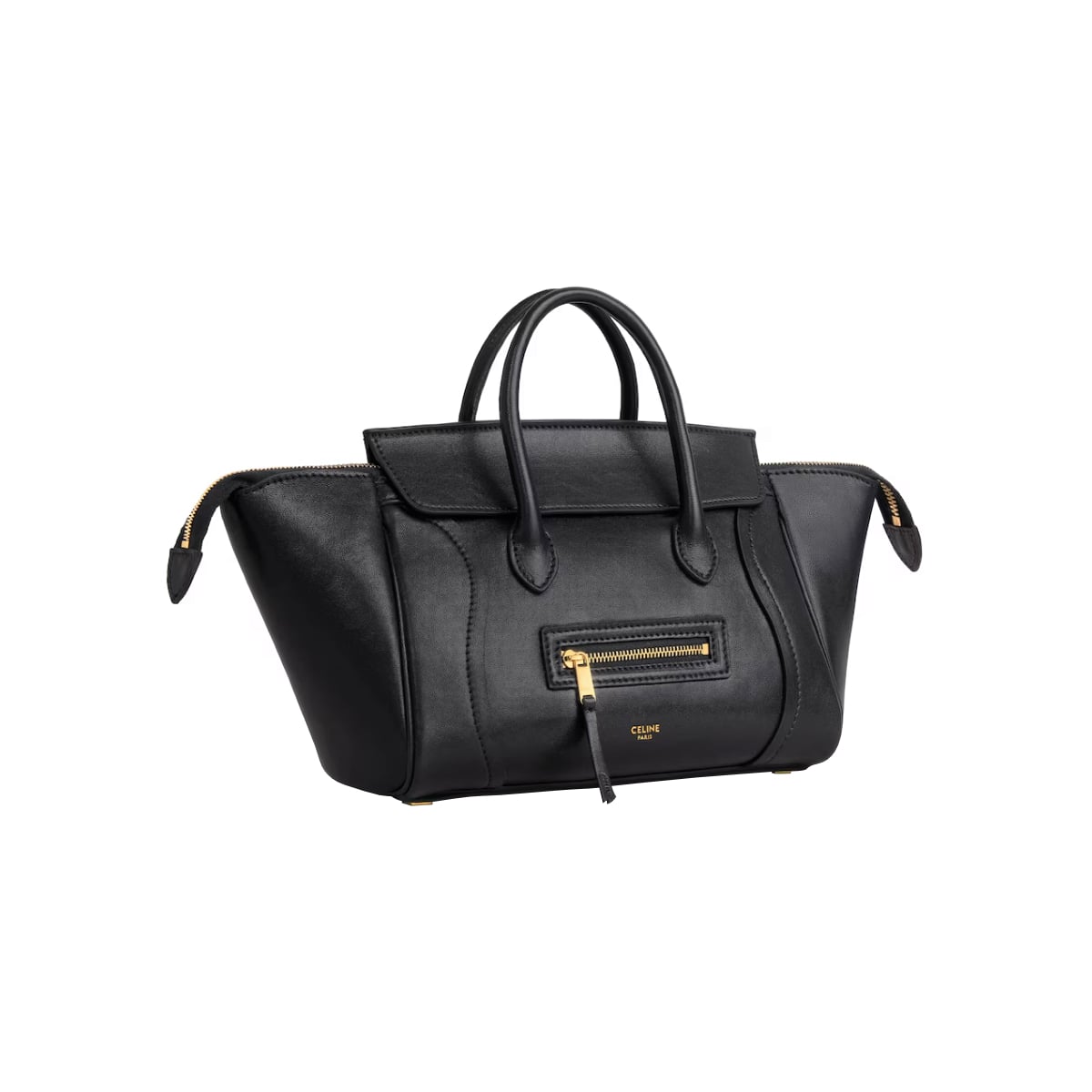 Little Luggage Supple Shiny Lambskin Soft Black GHW