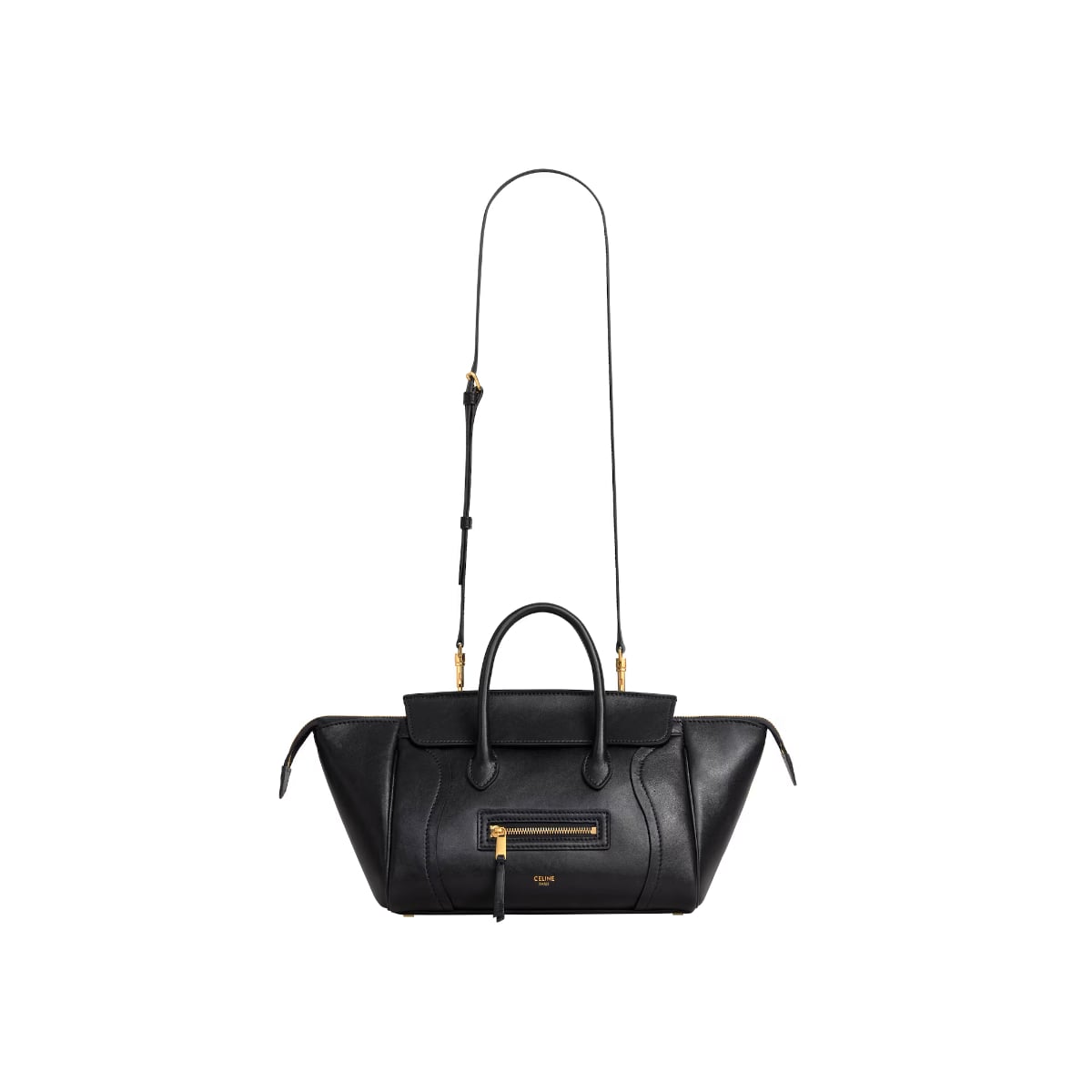 Little Luggage Supple Shiny Lambskin Soft Black GHW