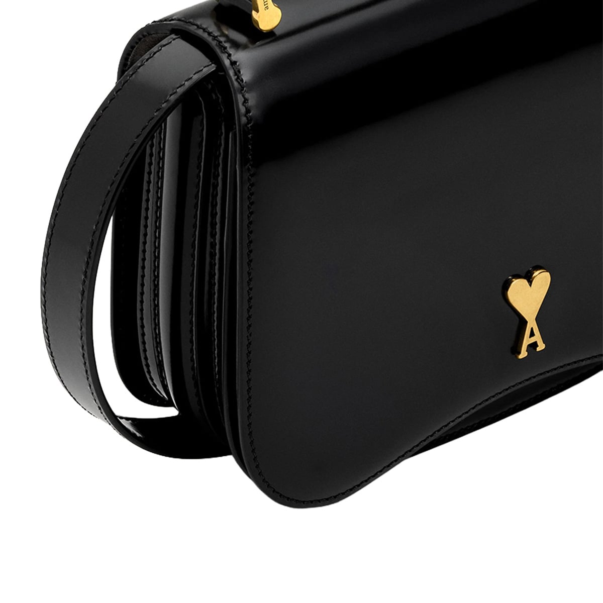 Paris Top Handle Bag Glazed Leather Black