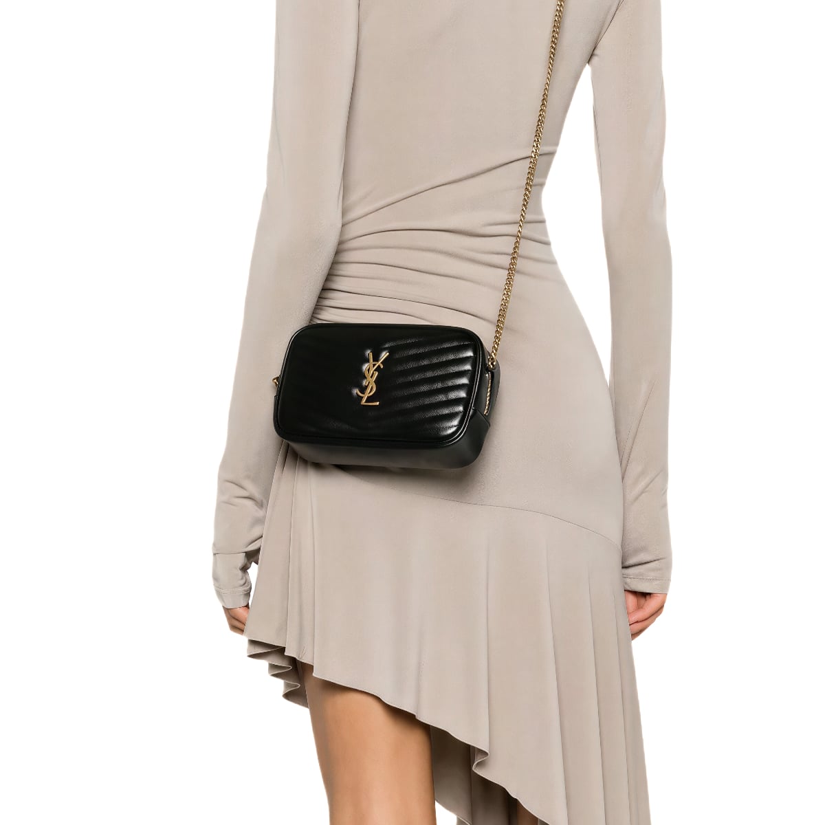 Mini Lou Leather Black