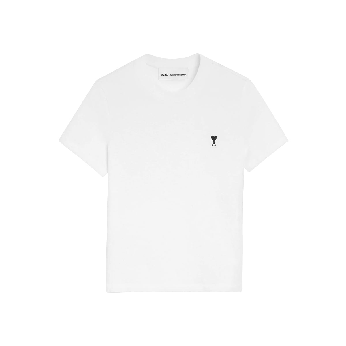 Ami De Coeur Fitted T-Shirt Black/White-Ami Paris