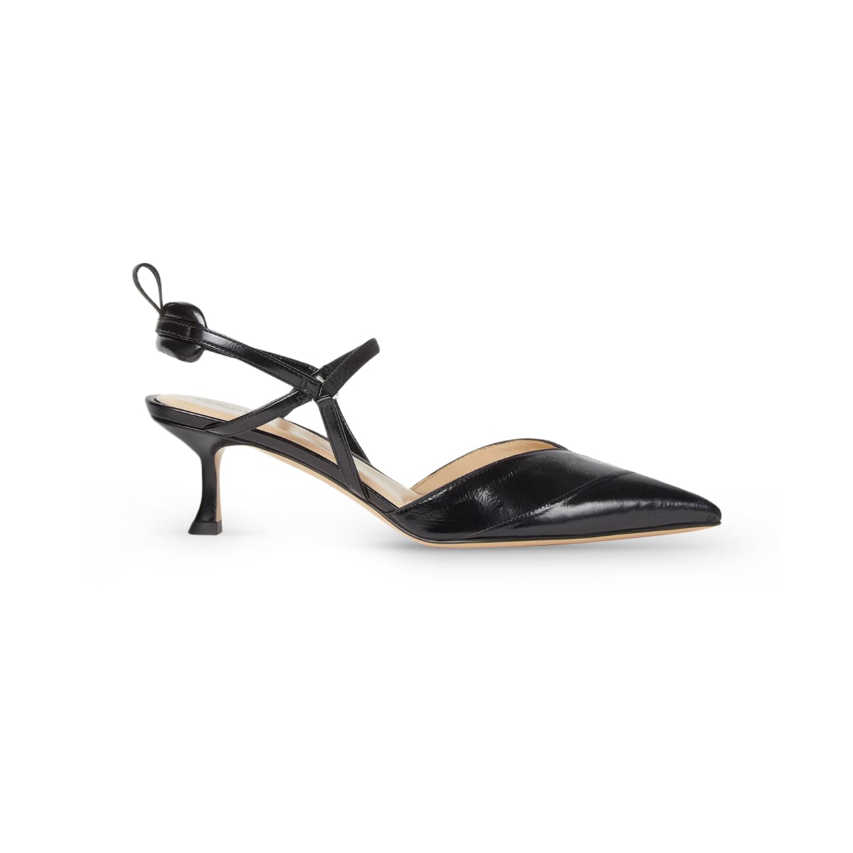 Very Colibrì 55 Hagfish Medium Heeled Slingbacks Black-Fendi