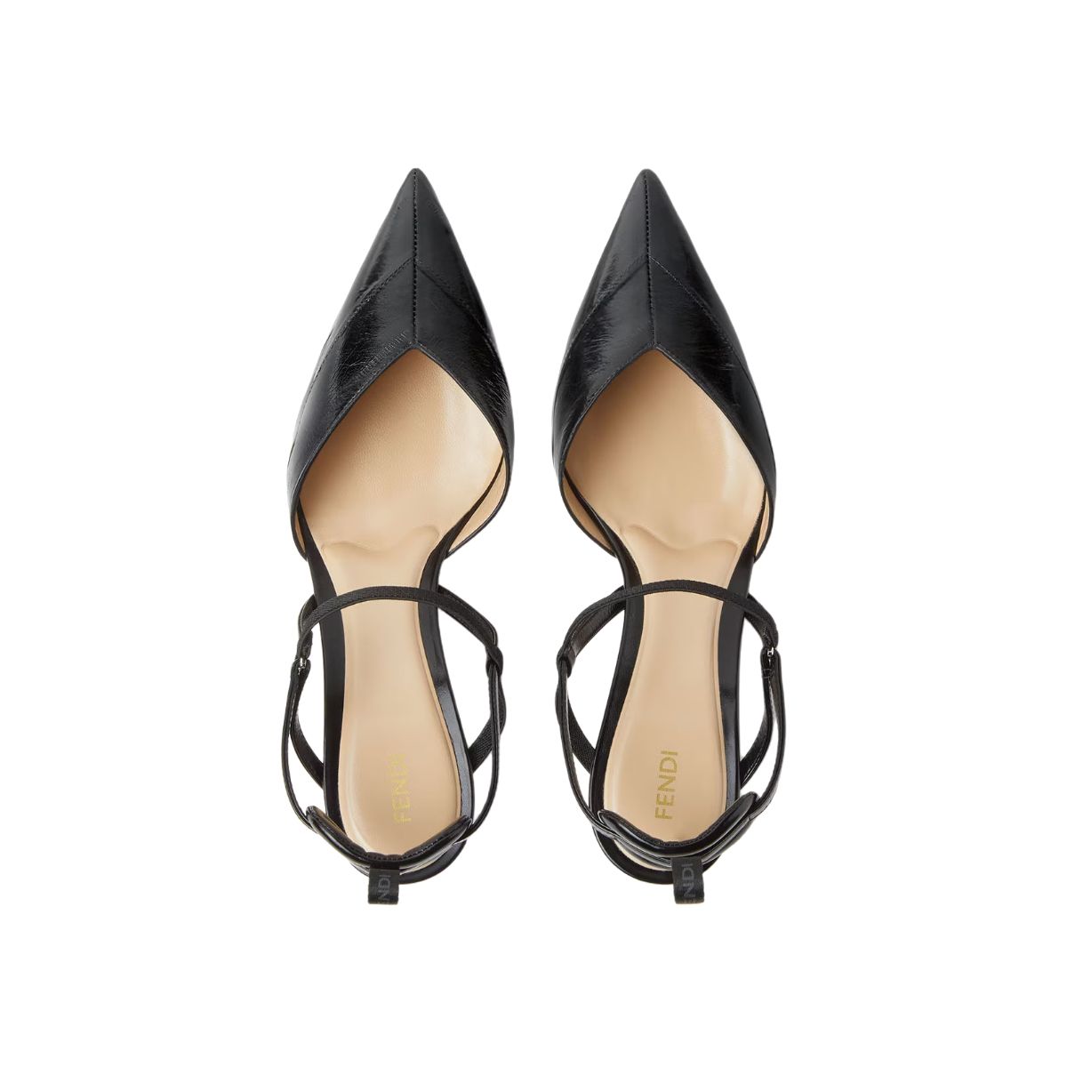 Very Colibrì 55 Hagfish Medium Heeled Slingbacks Black