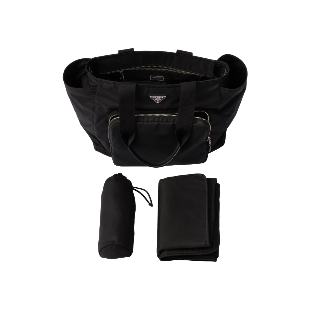 Re-Nylon Baby Bag Black