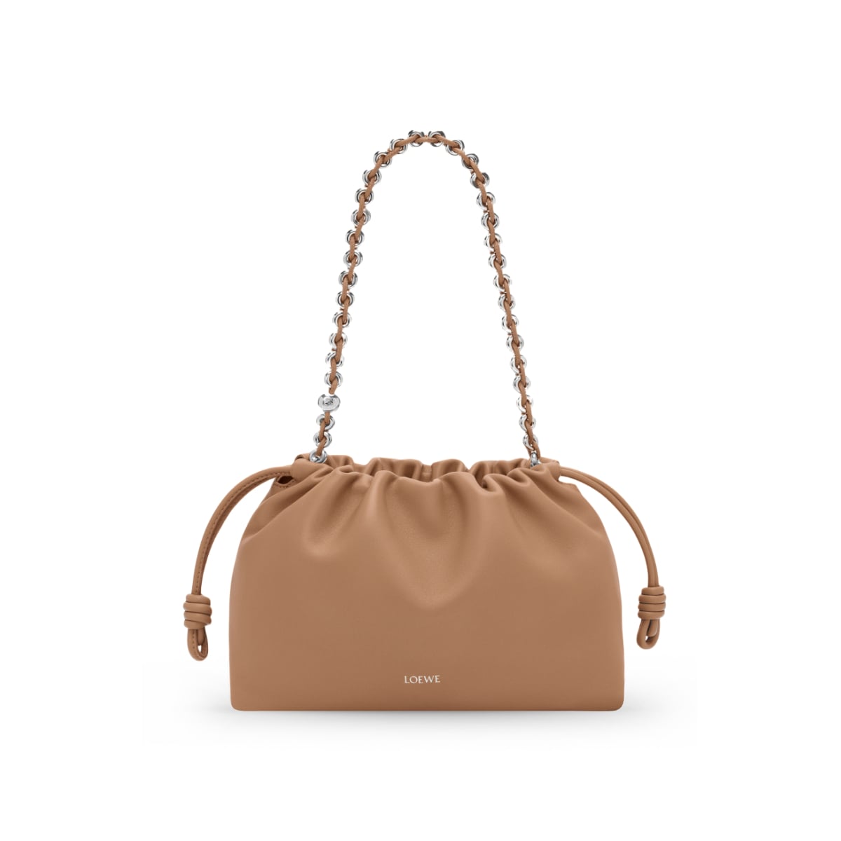 Medium Flamenco Purse Mellow Nappa Lambskin Mocha-Loewe
