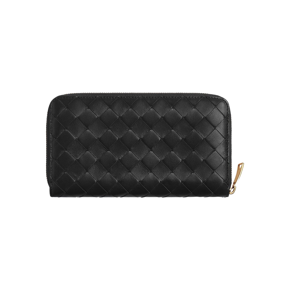 Intrecciato Zip Around Wallet Black
