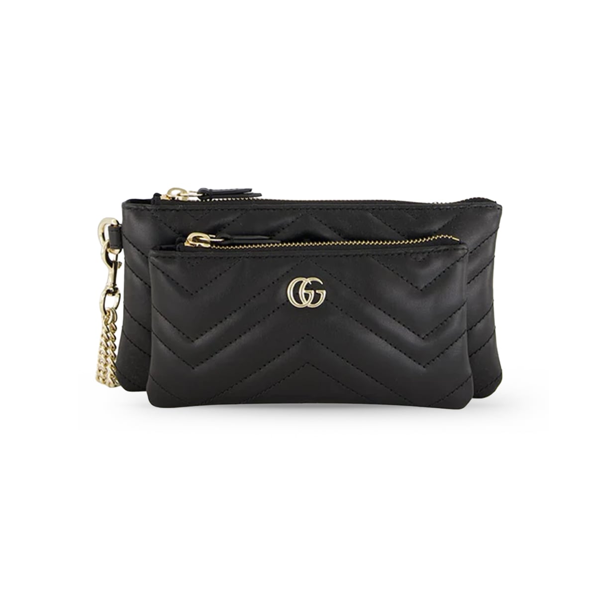 GG Marmont Small Pouch with Chain Black-Gucci