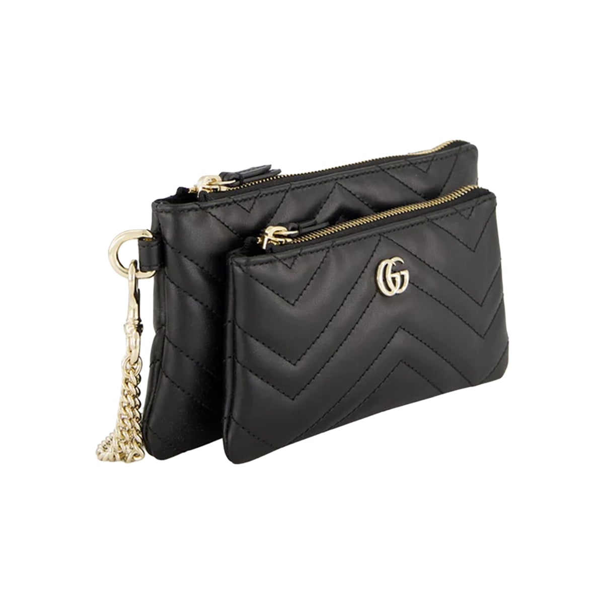 GG Marmont Small Pouch with Chain Black