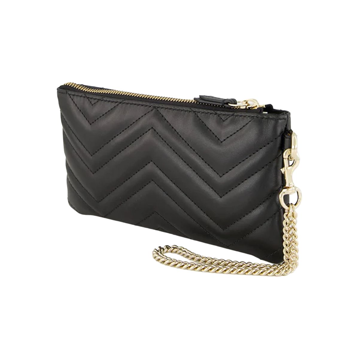 GG Marmont Small Pouch with Chain Black