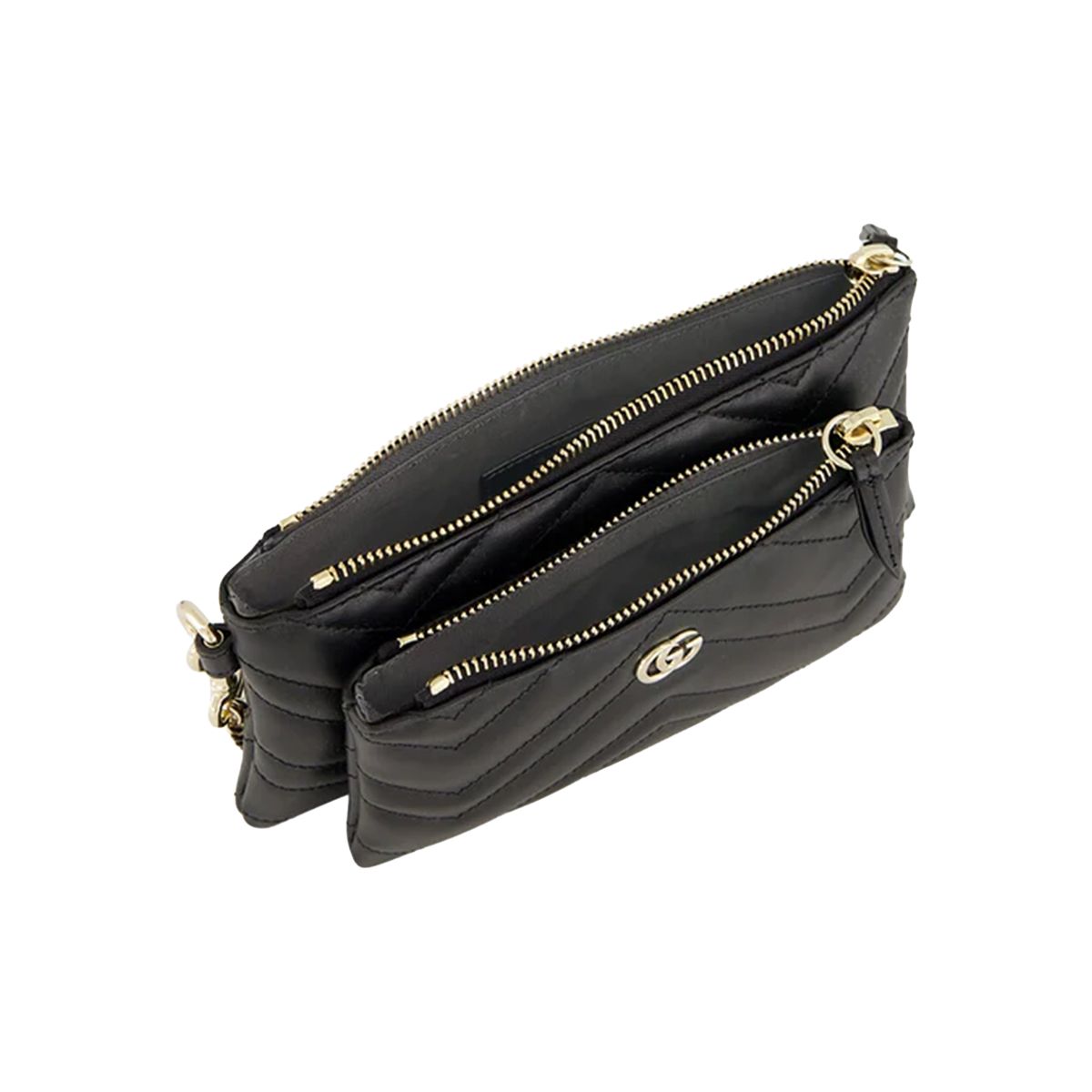 GG Marmont Small Pouch with Chain Black