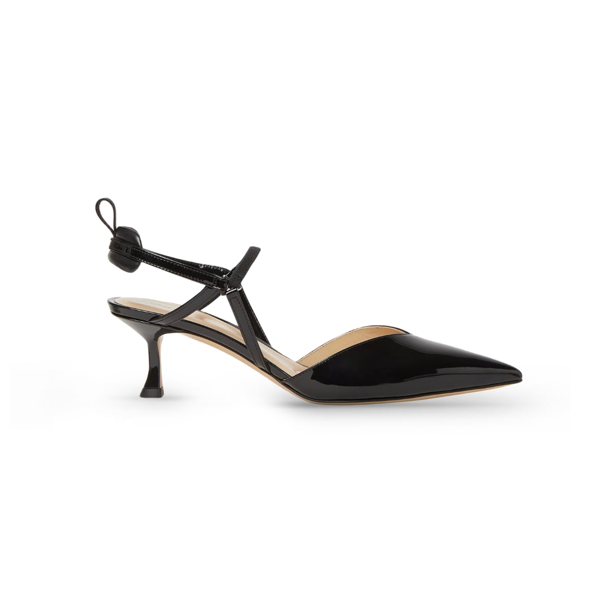 Very Colibrì 55 Medium Heeled Slingbacks Patent Leather Black-Fendi