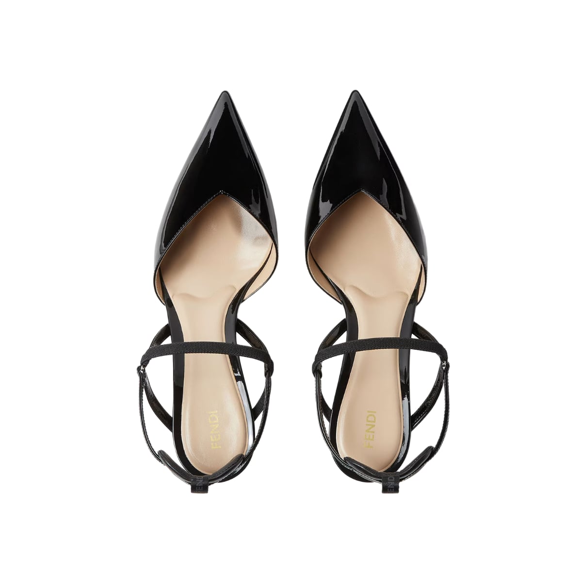 Very Colibrì 55 Medium Heeled Slingbacks Patent Leather Black