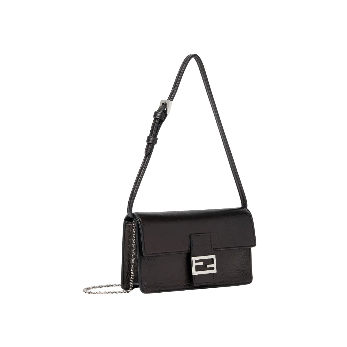 Tube Wallet on Chain Leather Black PHW
