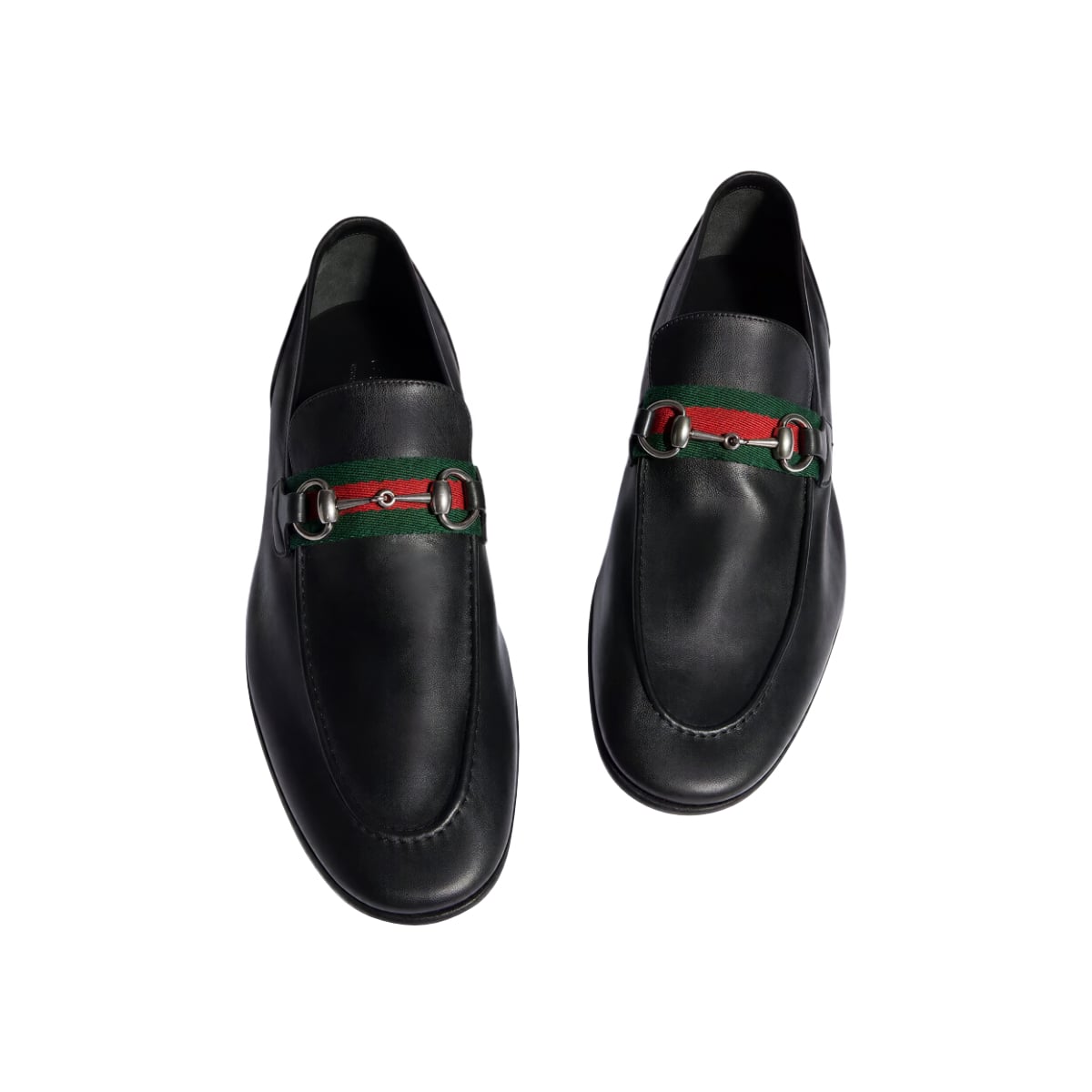Como Webstripe Loafer Leather Black PHW