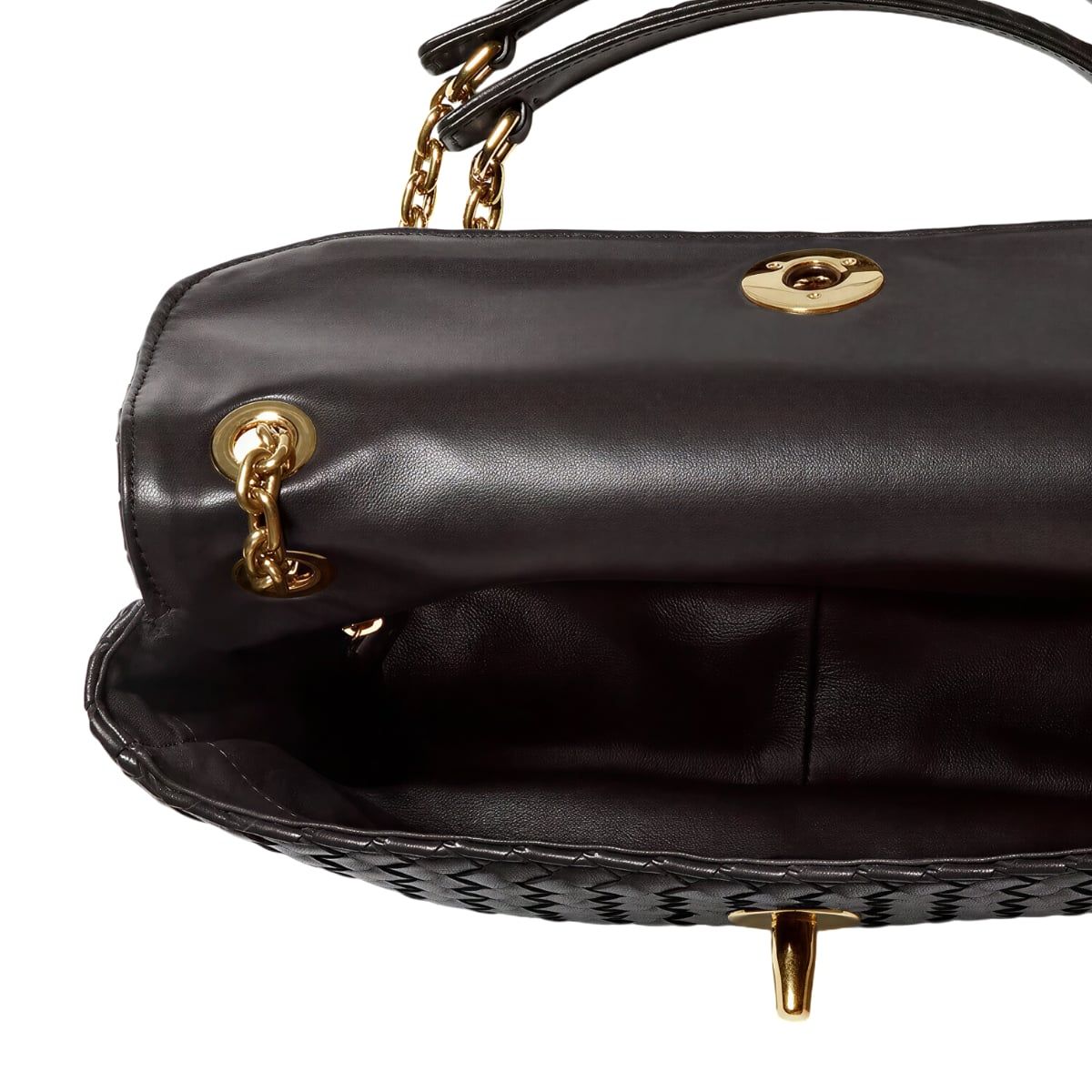 Madison Knot Lock Shoulder Bag Brown BHW