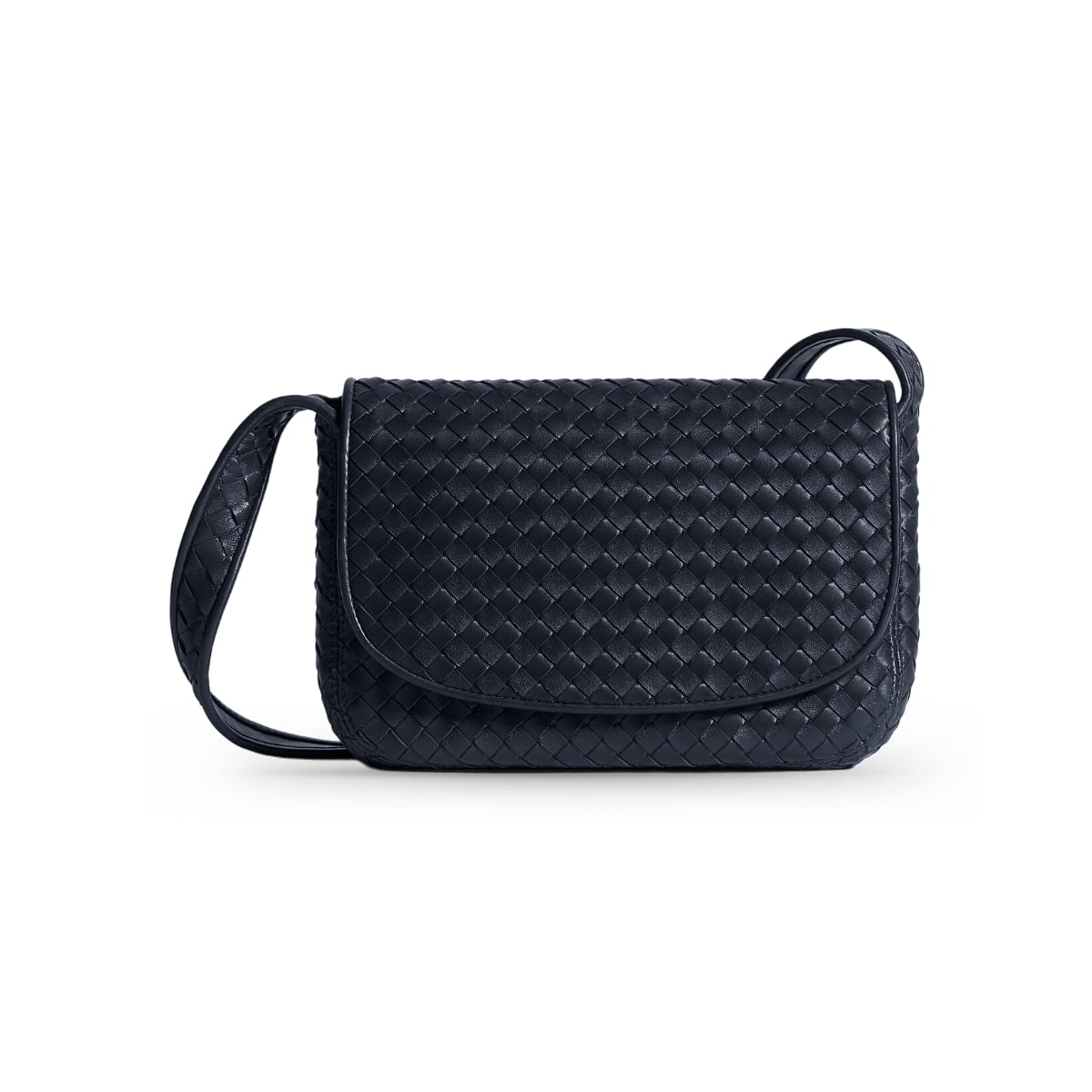 Veneto Messenger Bag Midnight Blue-Bottega Veneta