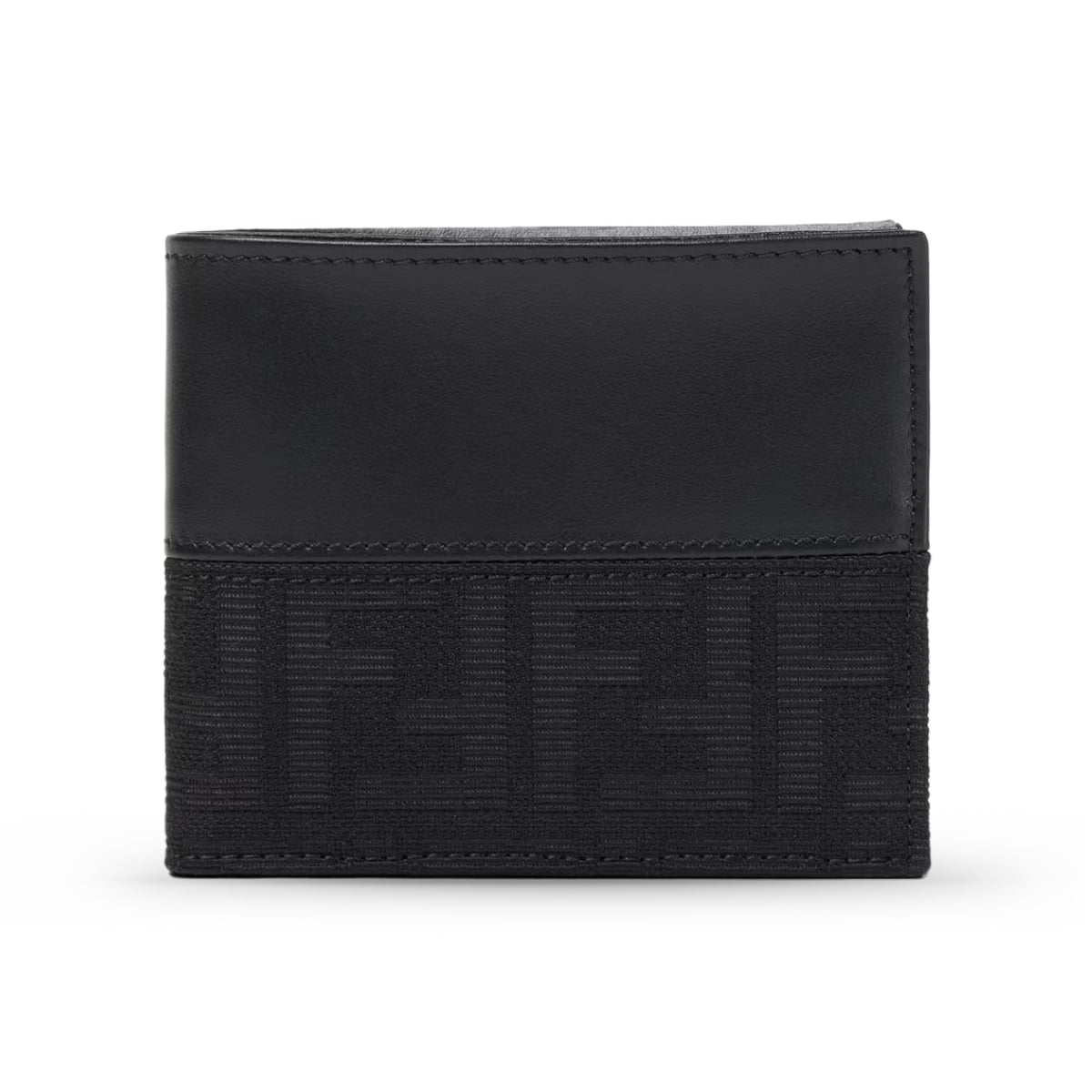 FF Zucca Bi-Fold Wallet Jacquard Leather Black-Fendi