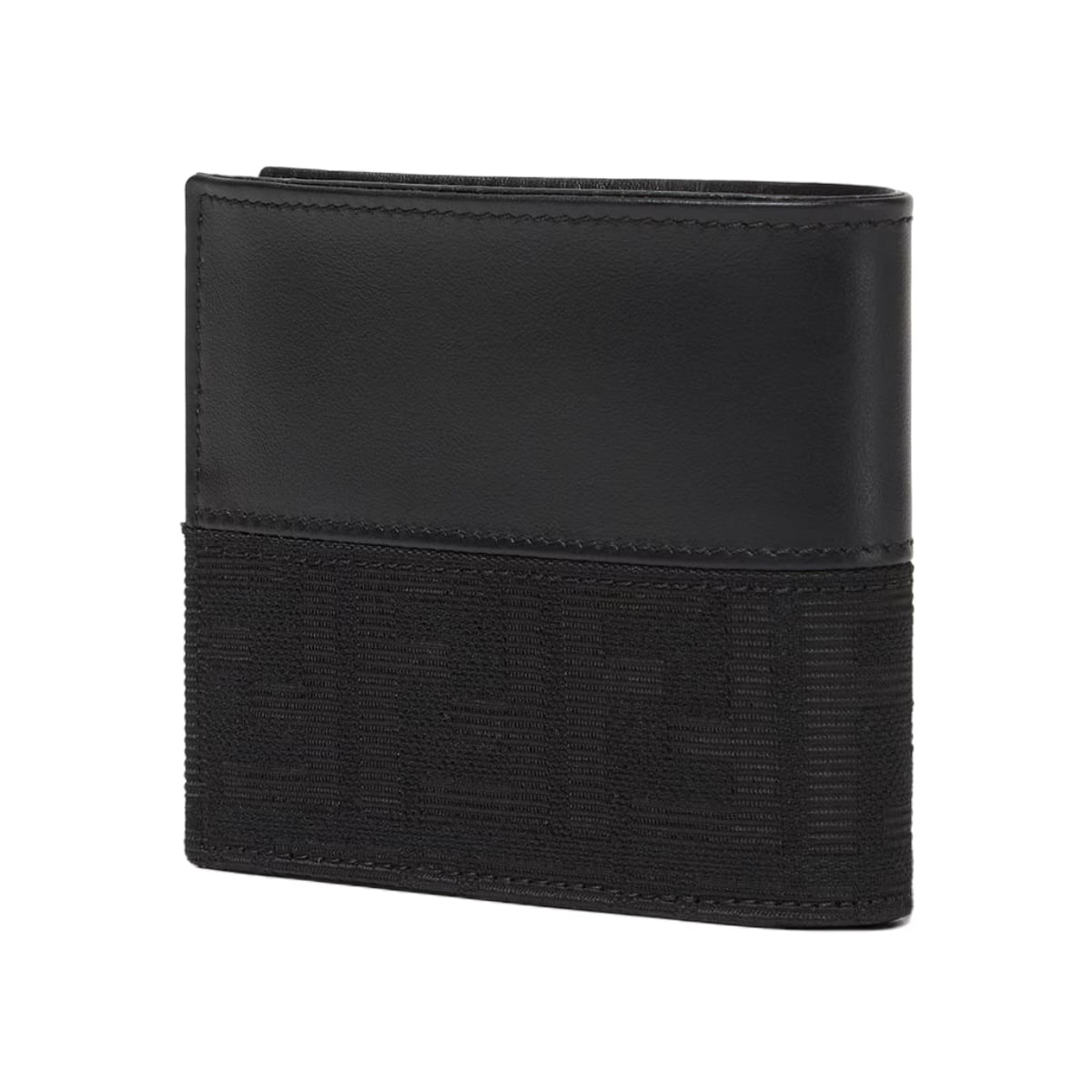 FF Zucca Bi-Fold Wallet Jacquard Leather Black