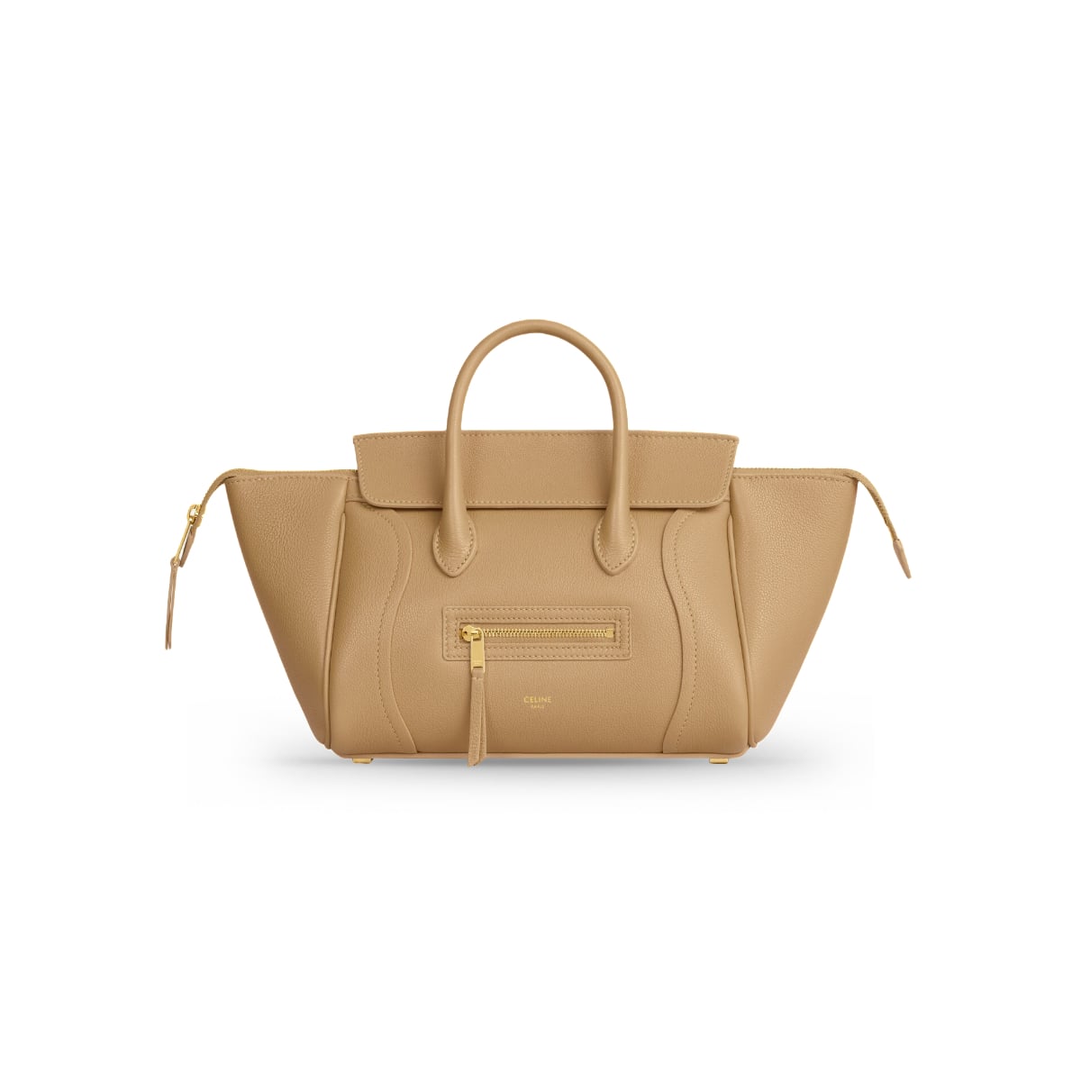 Little Luggage Grained Calfskin Sandcastle-Celine