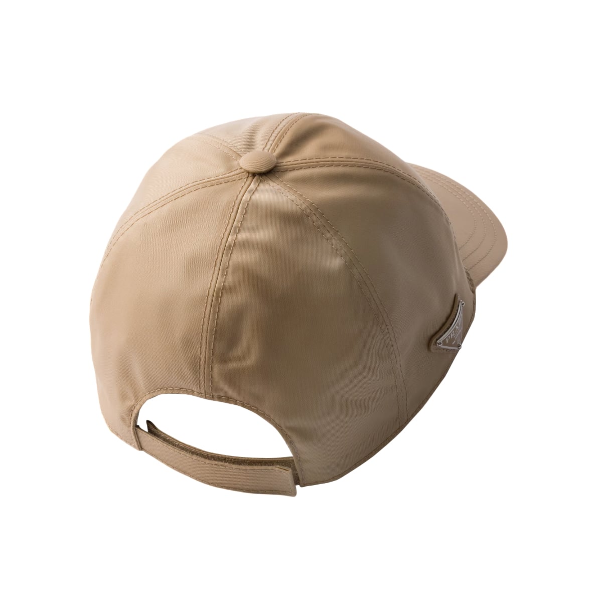 Re-Nylon Triangle Logo Baseball Cap Camel Brown
